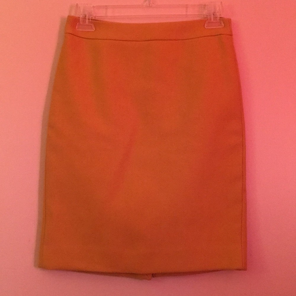 Mustard colored wool skirt